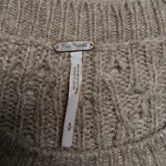 ✨ Free People Brown Soft Open Knit Wool Blend Sweater - Picture 5 of 6